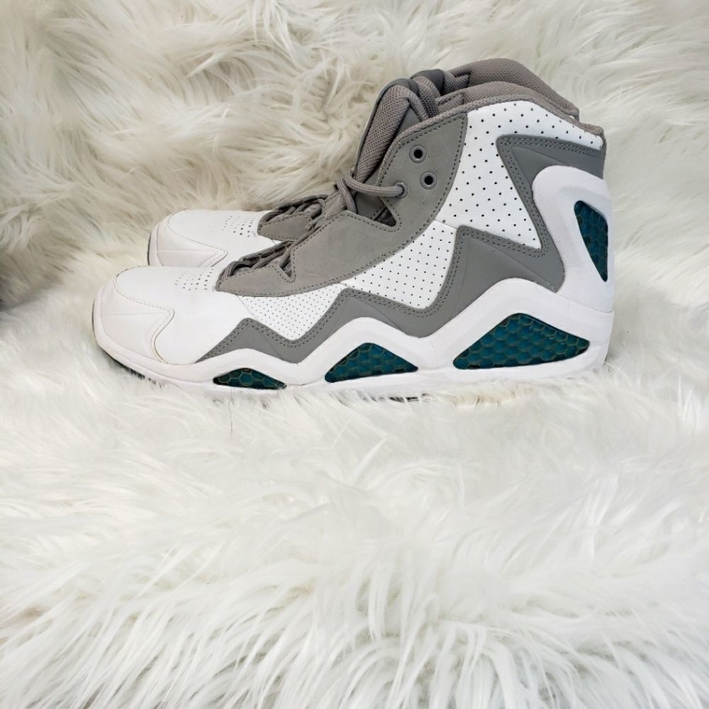 Rebook Sermon Basketball Sneakers Retro White/Gray/Blue Size 9.5